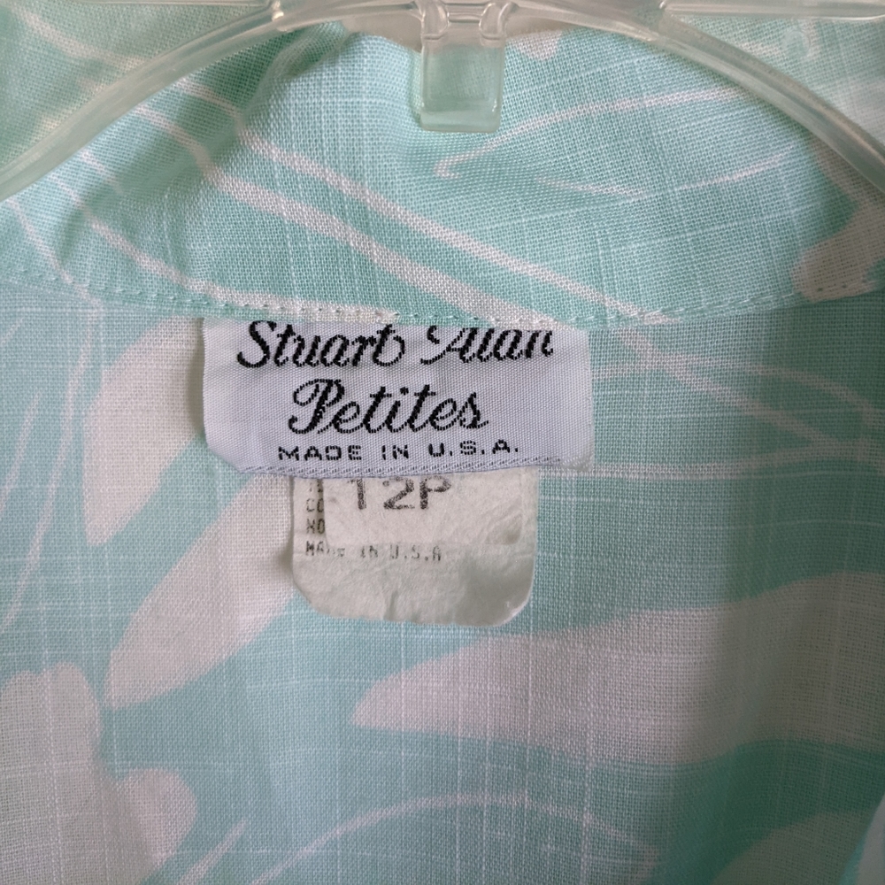90s Vtg Spring Easter Dress Stuart Alan Petites Belted Dress With Pockets! - Picture 8 of 10